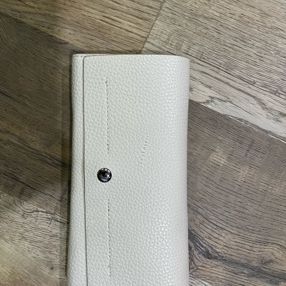 White Textured Wallet
